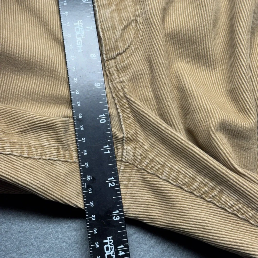 Lands' End Square Rigger Mens Corduroy Pants Tan Straight Leg Size 35x29